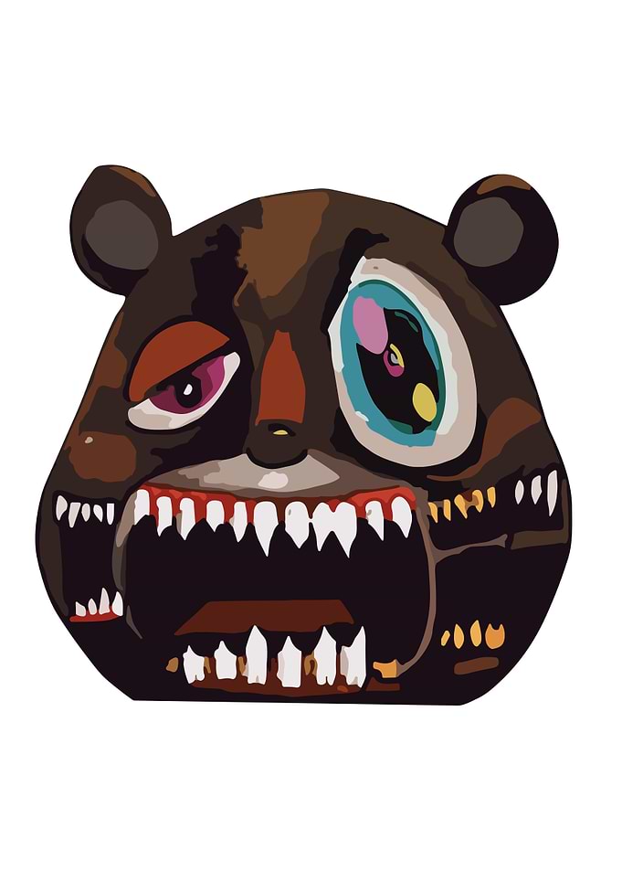 Bear Mascot with Sharp Teeth