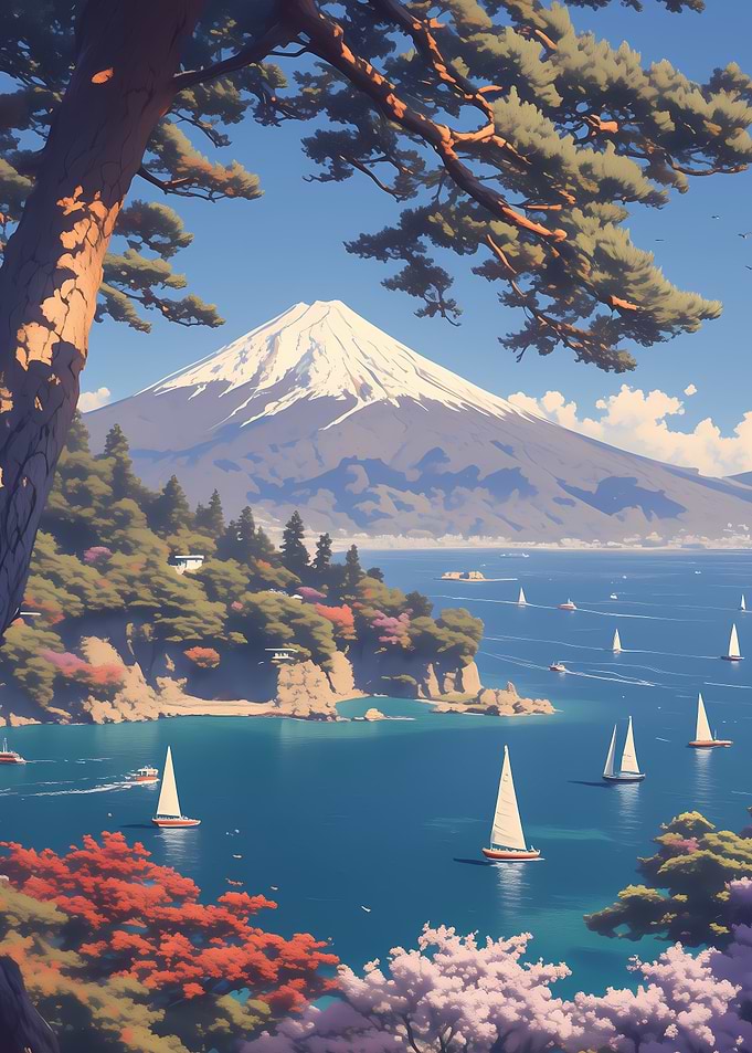 Mount Fuji Seascape