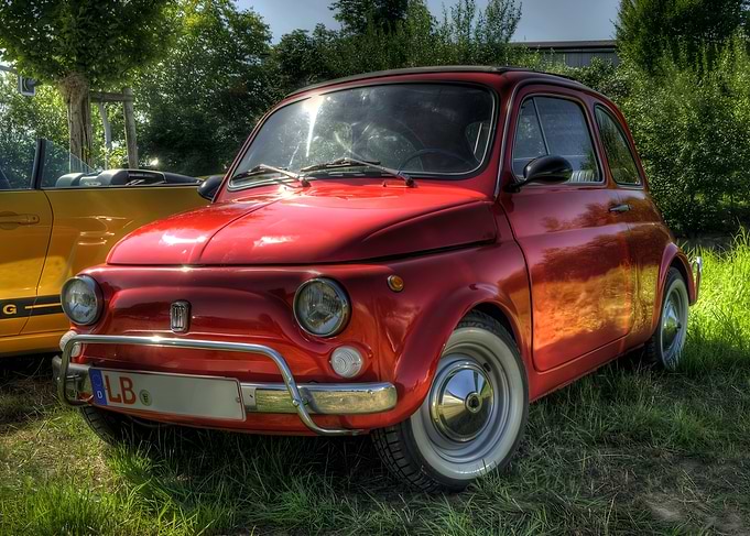 Classic Red Fiat 500