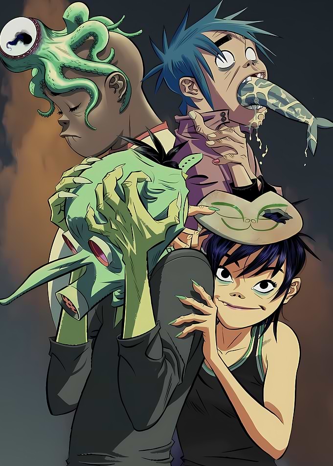 Gorillaz Band Illustration