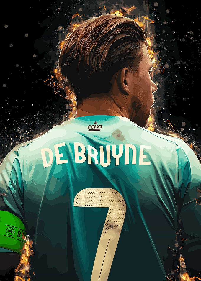 De Bruyne Football Art