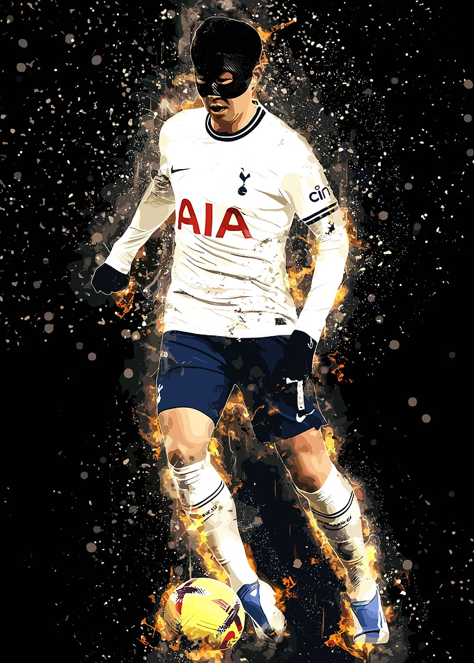 Son Heung-min Football Art