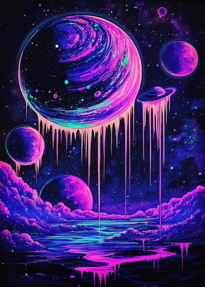Neon Galaxy Drip