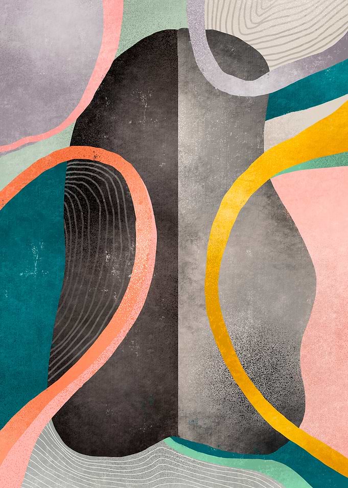 Abstract Art with Organic Shapes