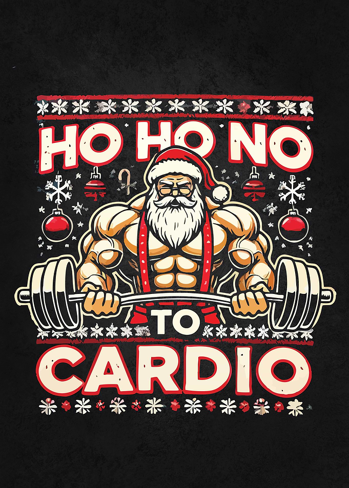 Ho Ho No To Cardio - Funny Christmas Santa Gym