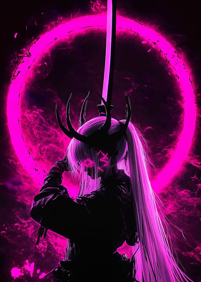 Pink Neon Warrior