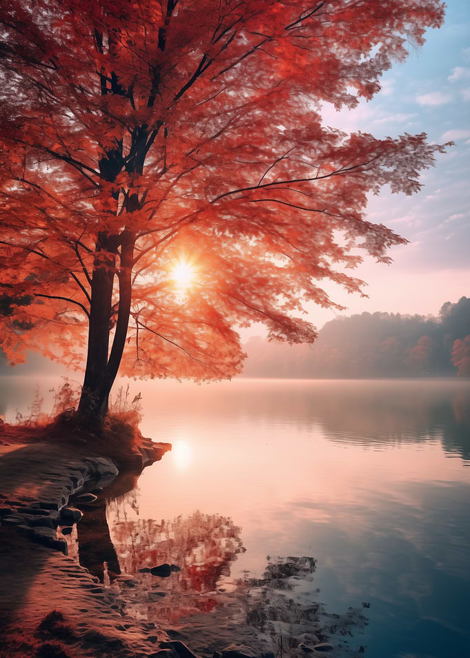 Autumn Lake Sunset
