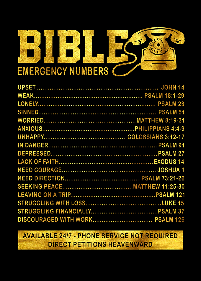 Bible Emergency Numbers