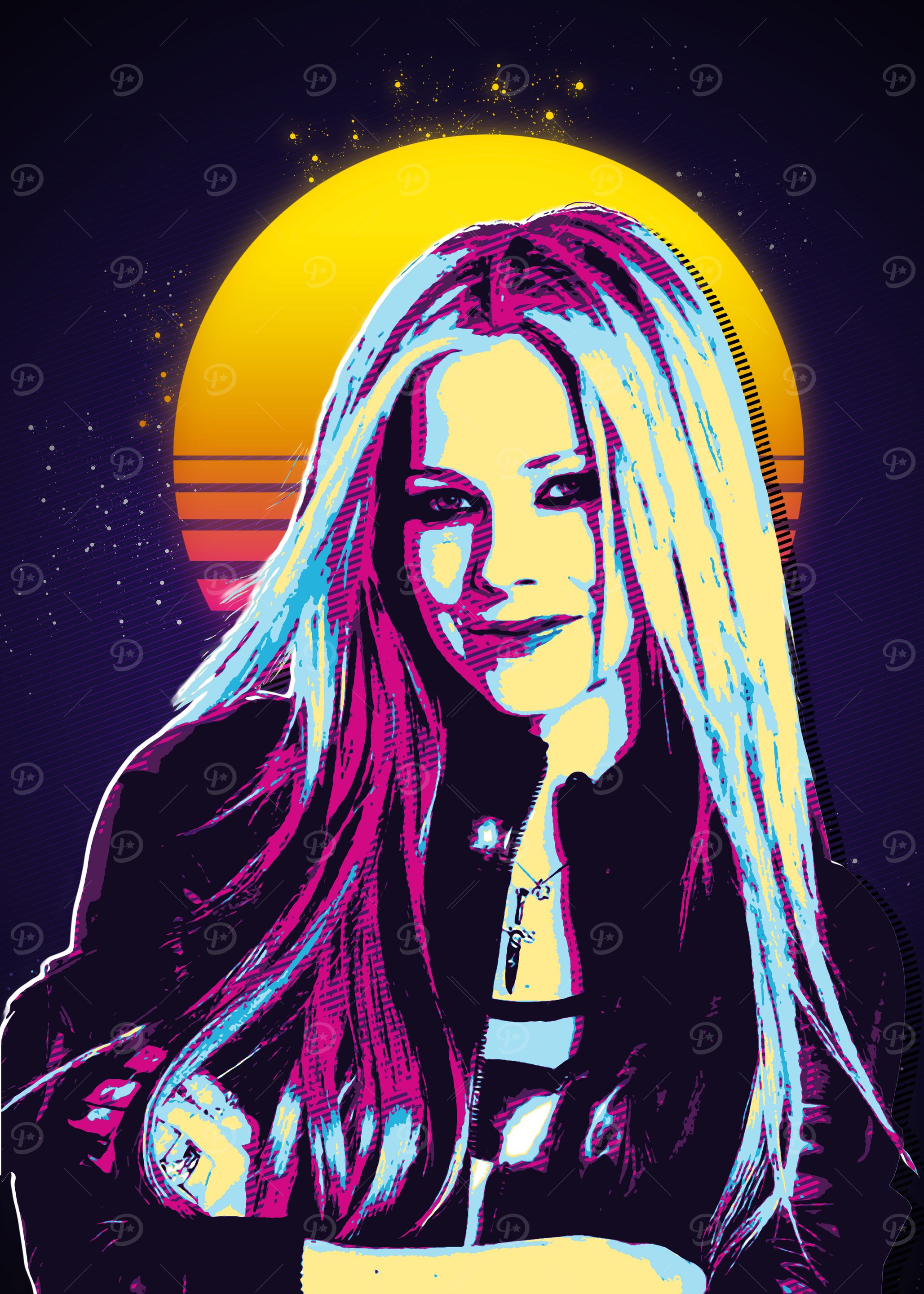 Avril Lavigne Retro Art
