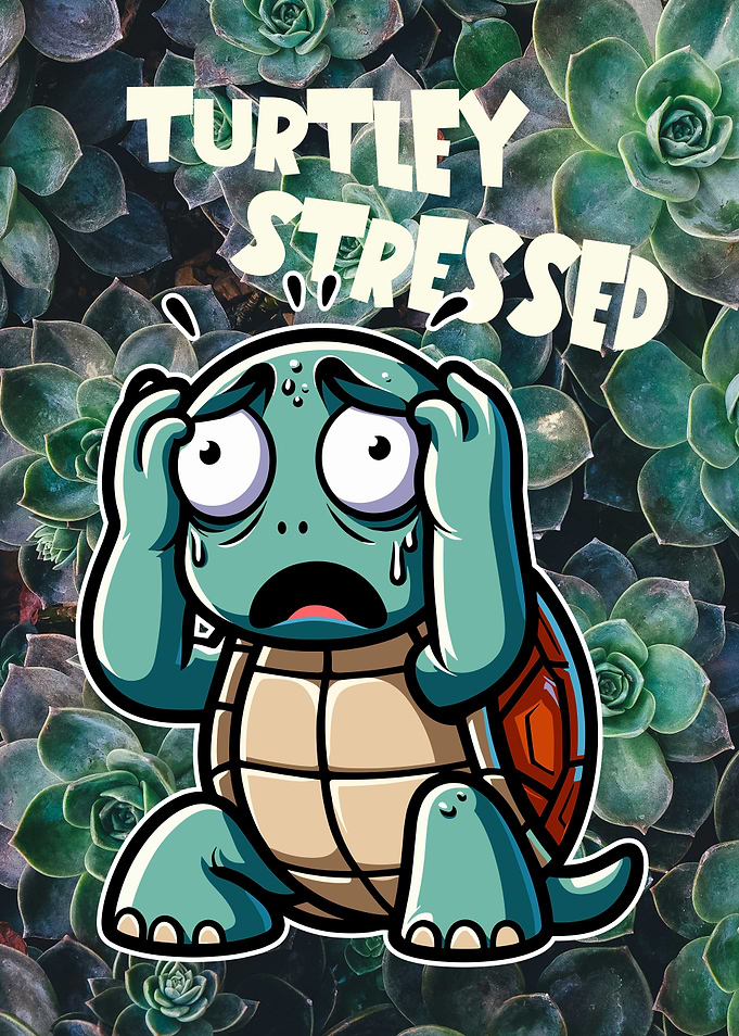 Stressed Turtle Cartoon