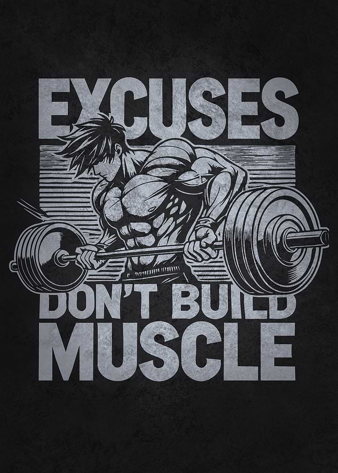 Excuses Don't Build Muscle - Anime Workout