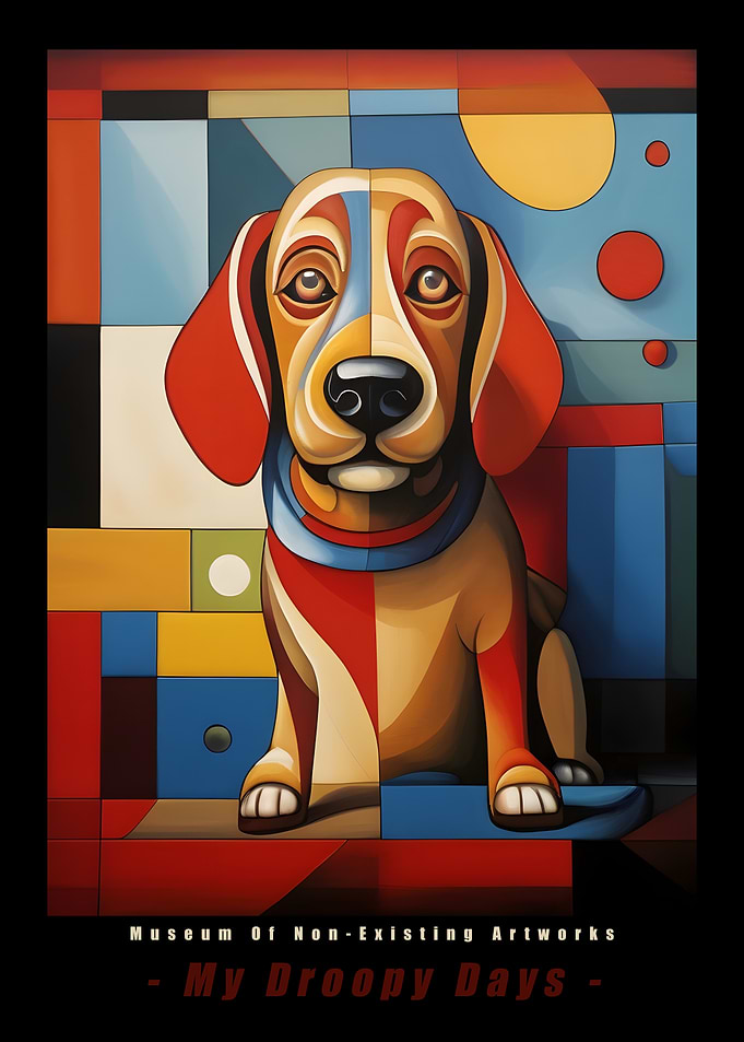 Dog in Geometric Art