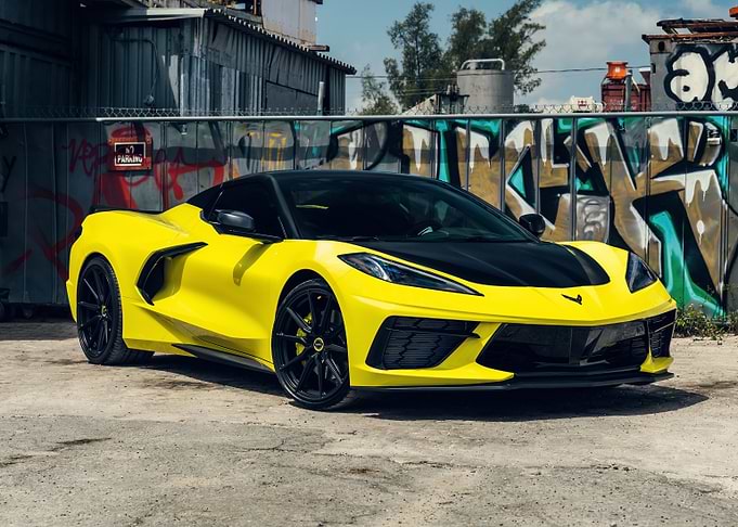 Yellow Corvette C8