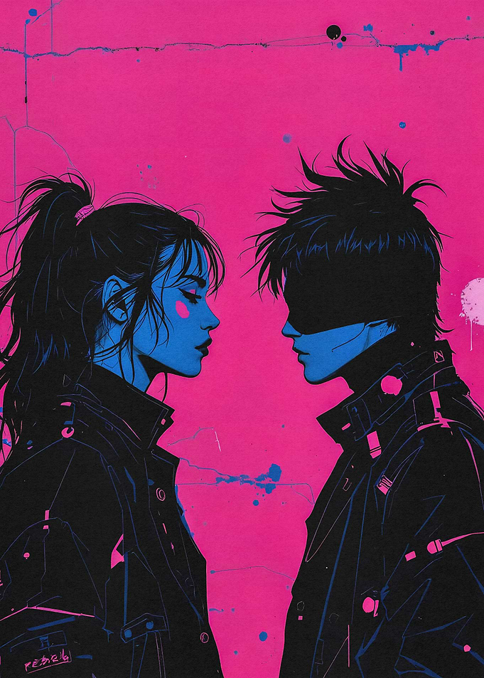Masked Gaze - An Encounter in Electric Blue