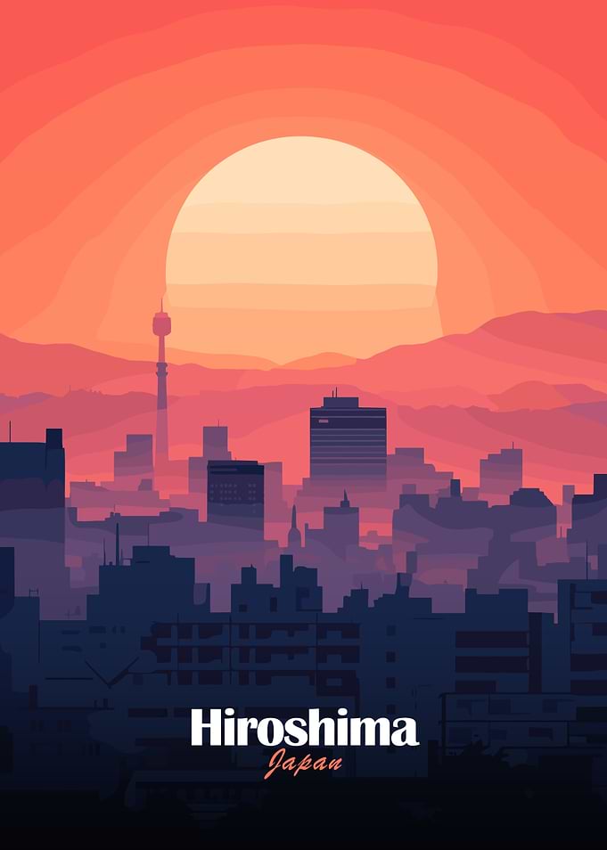 Hiroshima Skyline Sunset