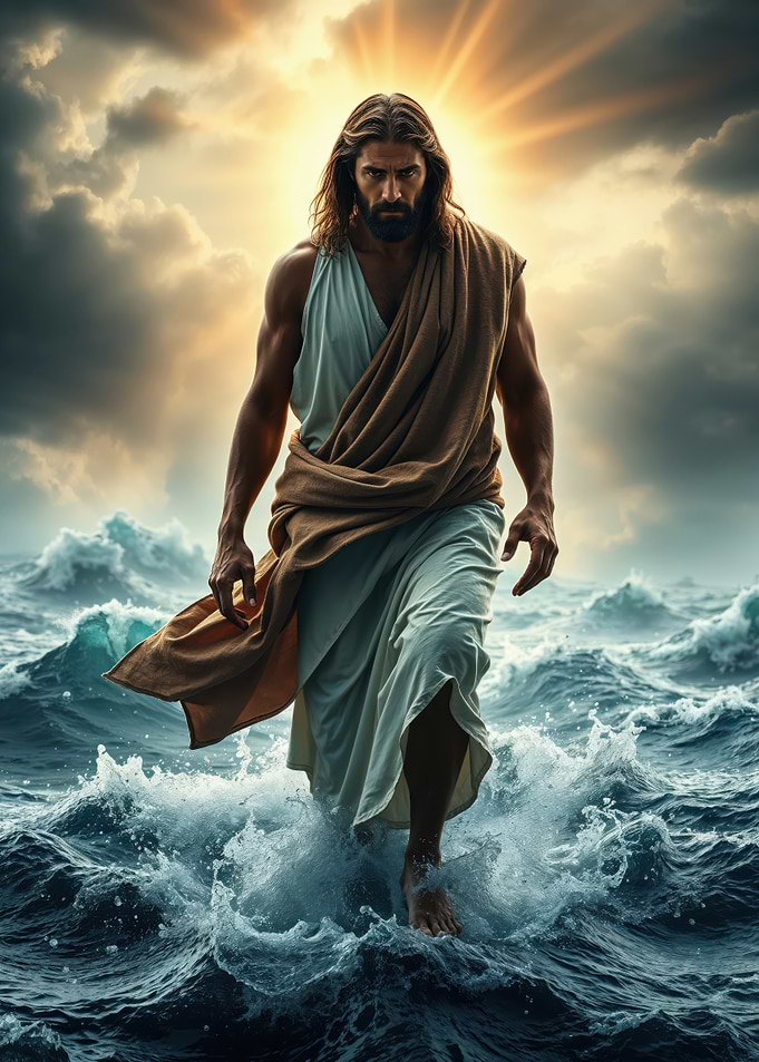 Jesus Walking on Water - holy bible