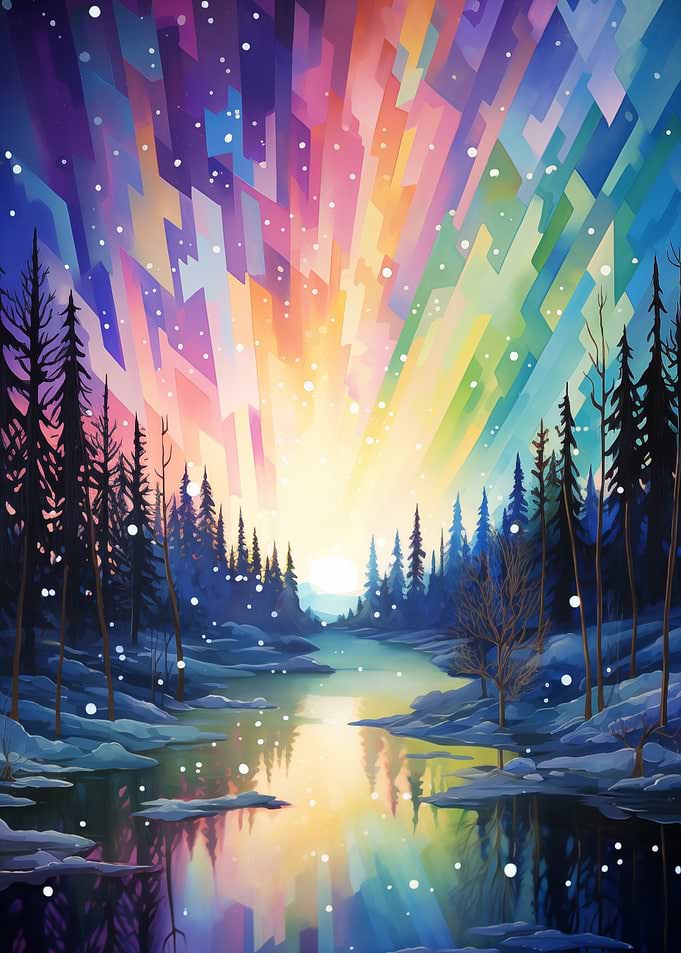 Winter Aurora Borealis