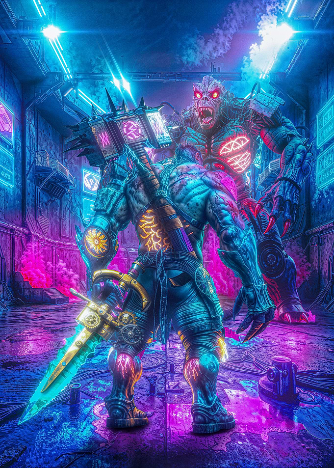 Cyberpunk Monster Battle