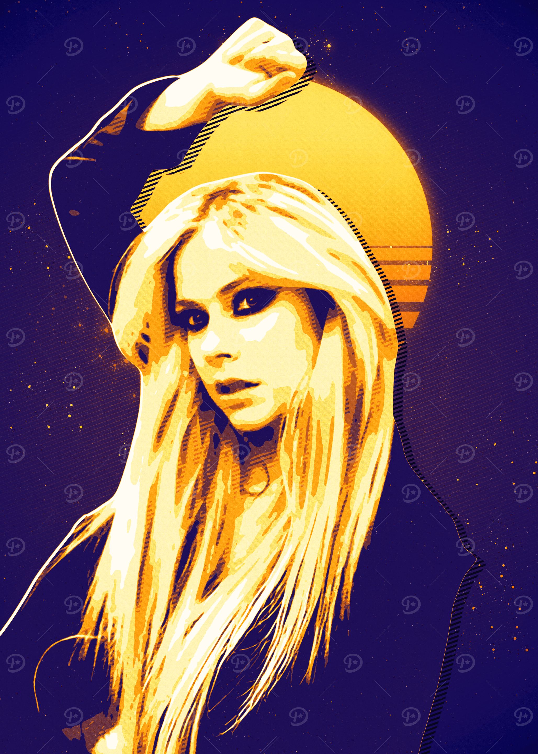 Avril Lavigne Retro Art