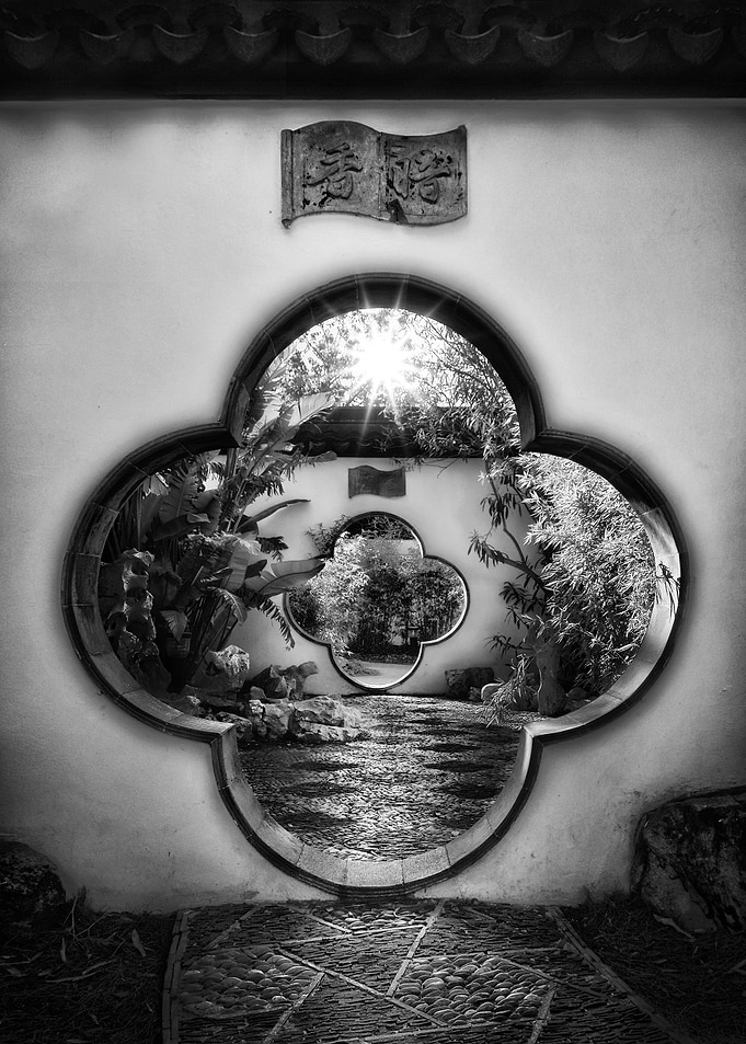 Entrance to Chinese Garden in Malta - Architectural photo