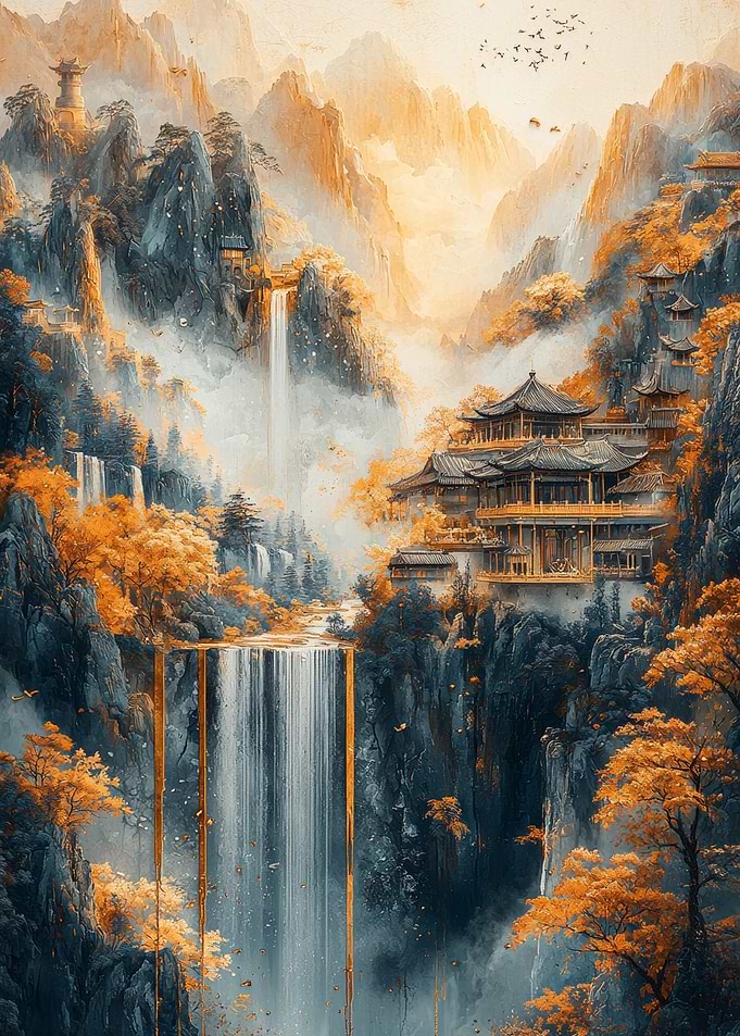 Waterfall Mountain Temple