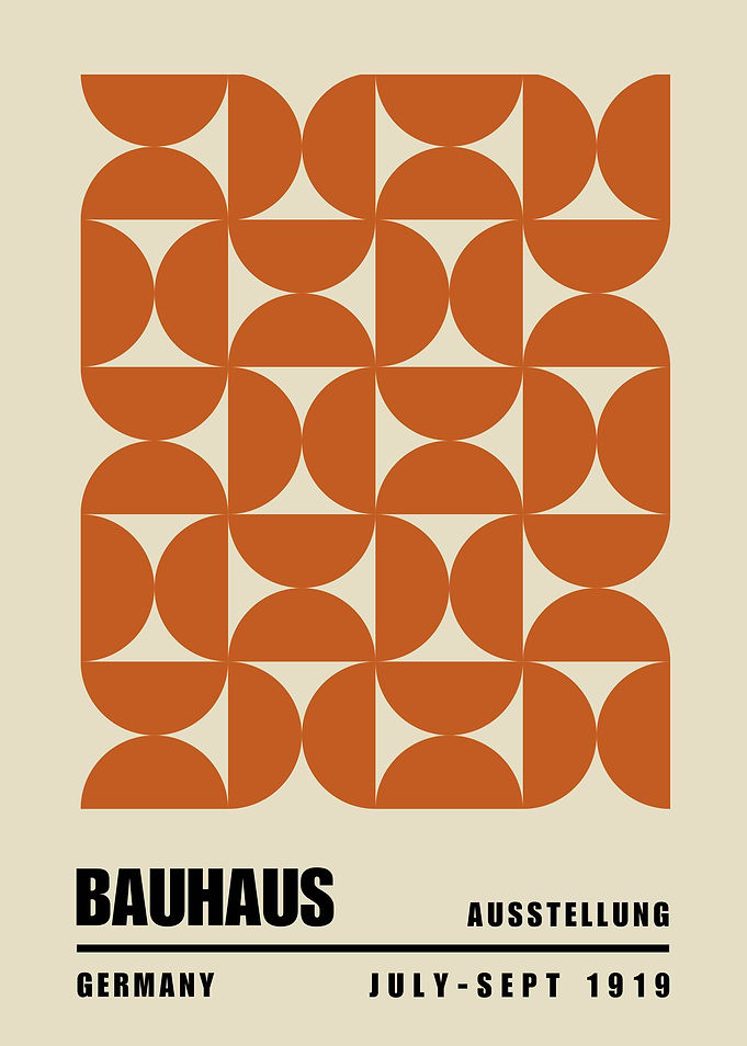 Bauhaus Geometric Poster
