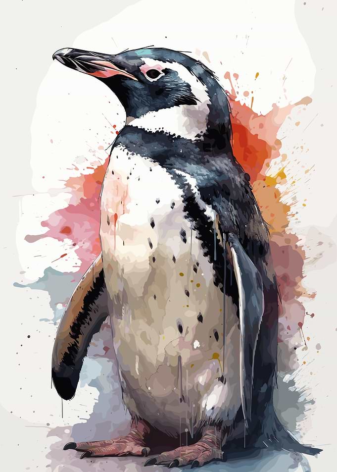 Watercolor Penguin