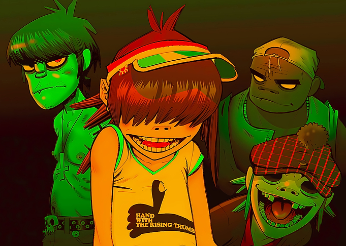 Gorillaz Band Illustration