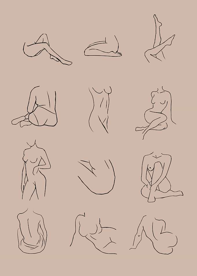 Line Art Female Figures