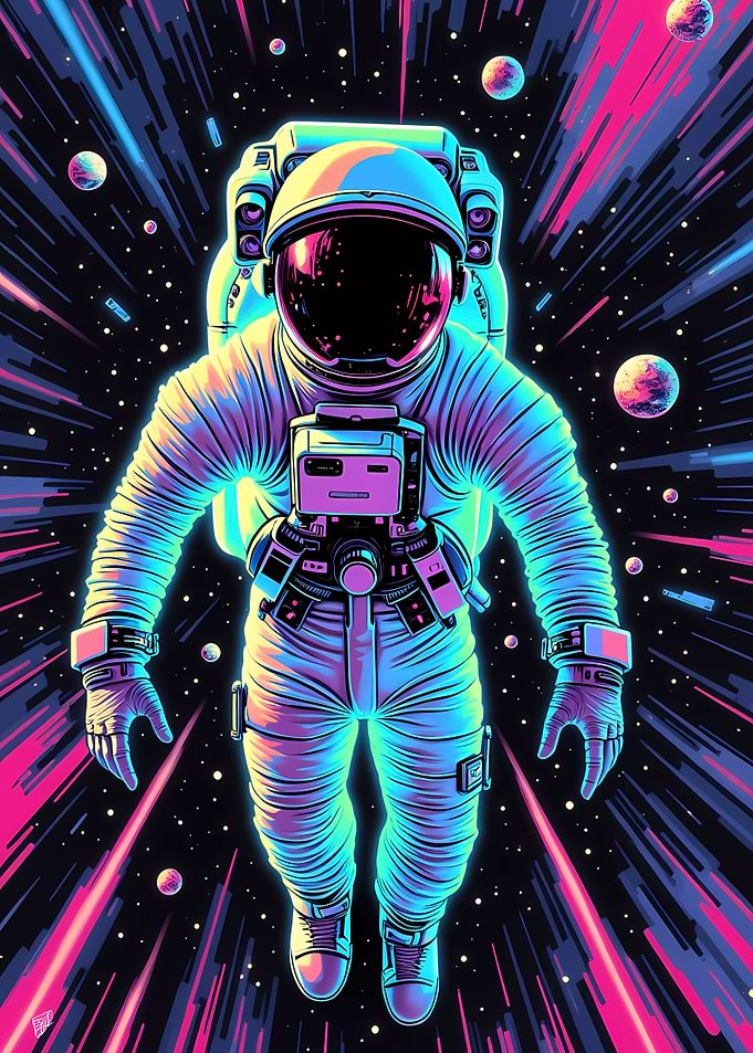 Psychedelic Astronaut in Space