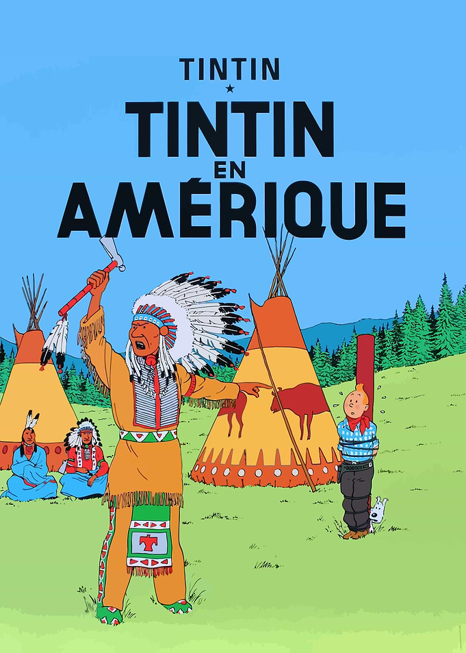 Tintin in America Comic Cover