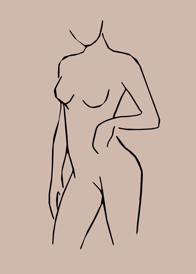 Line Art Female Figure