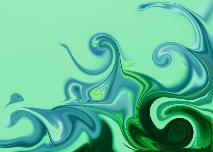 Abstract Green Swirls