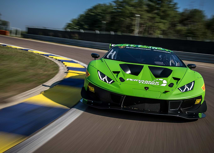 Green Lamborghini Race Car