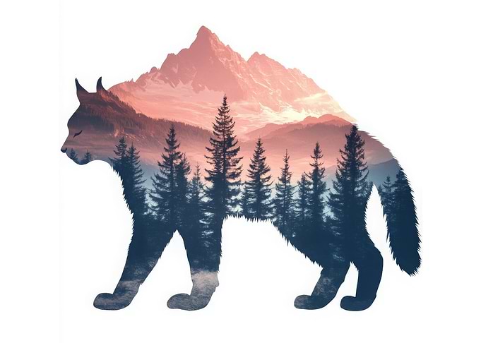Lynx Mountain Silhouette
