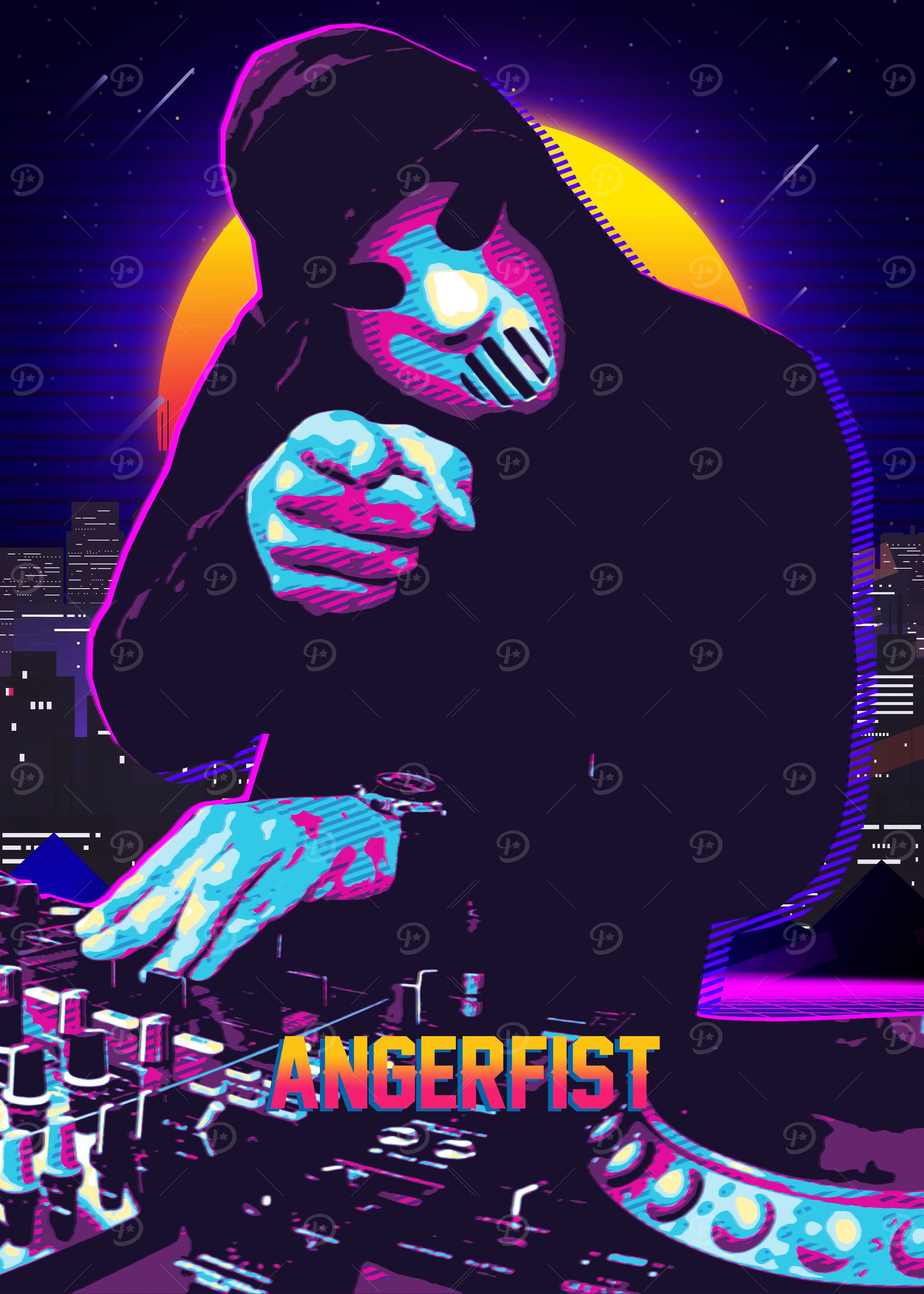 Angerfist 80s Synthwave
