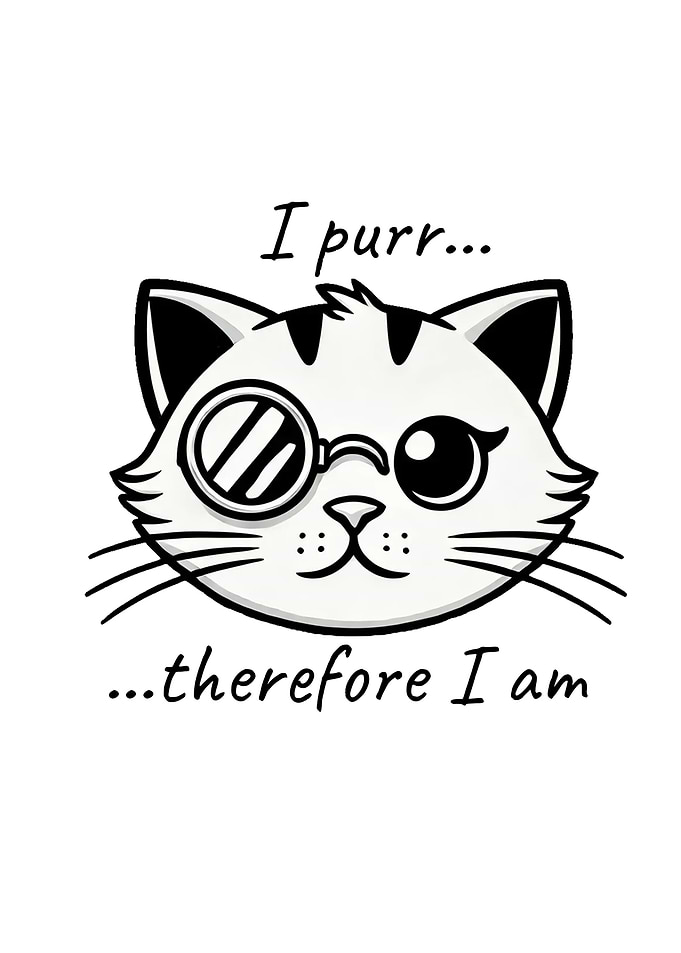Funny Quote - Poetic Cat Illustration
