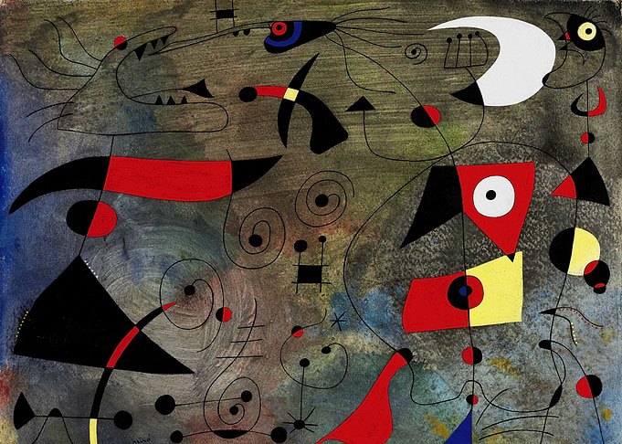joan miro Abstract Surrealist Painting
