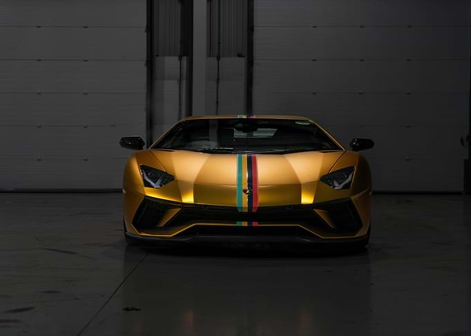 Gold Lamborghini Aventador