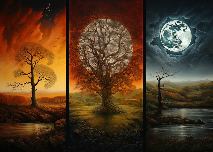 Tree of Time Triptych
