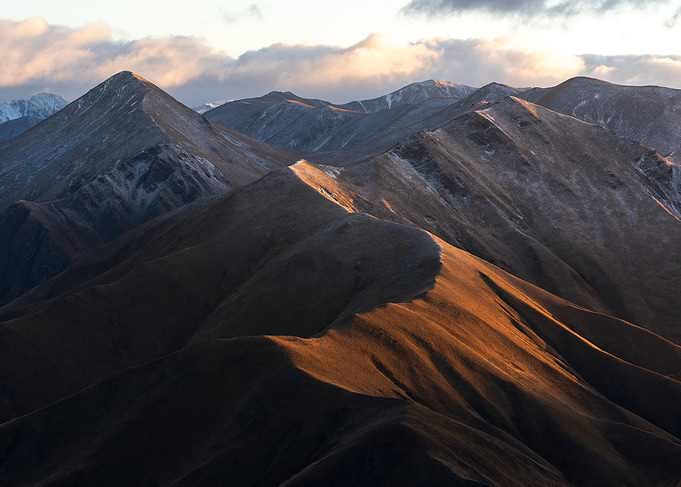 Mountain Range at Sunset