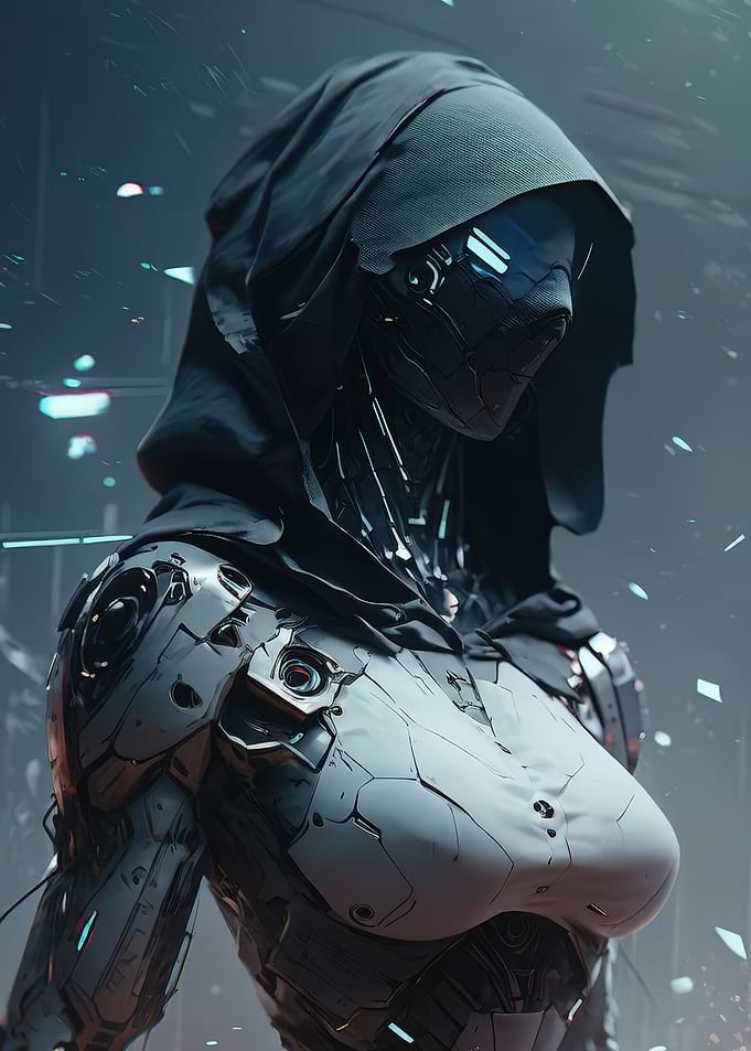 Cyberpunk Female Robot