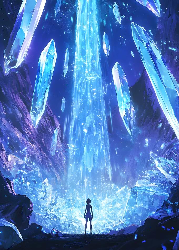 Crystalline Waterfall Nature