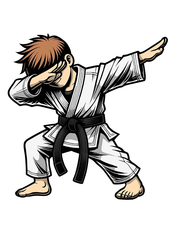 Karate Kid Dabbing Boys Martial Arts Lover