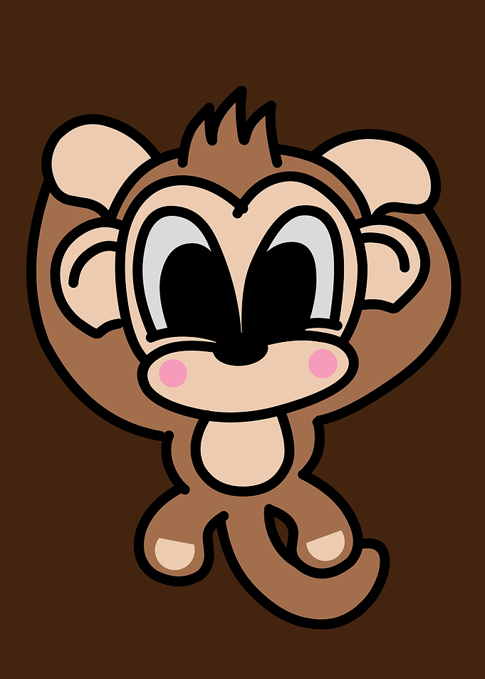 Cute Cartoon Monkey