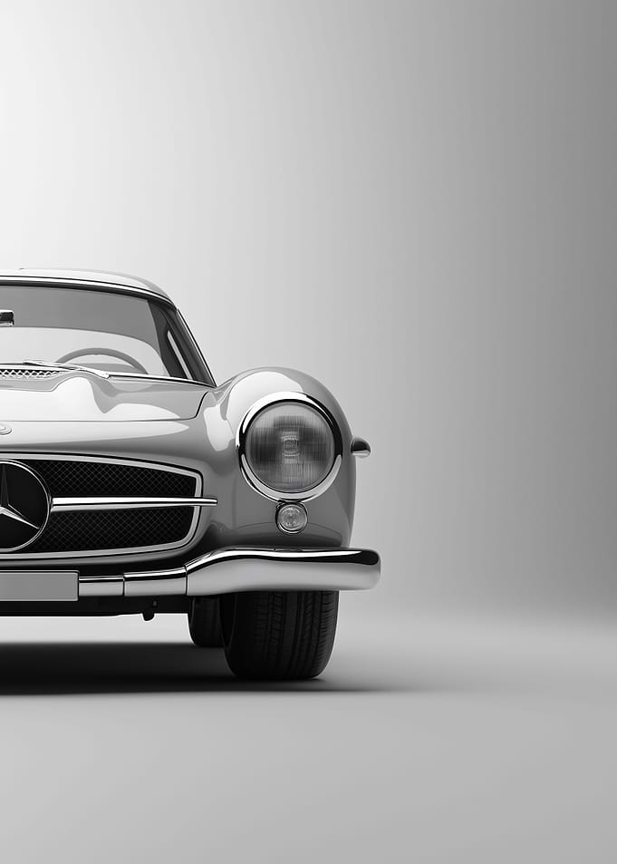 Silver Mercedes-Benz 300 SL