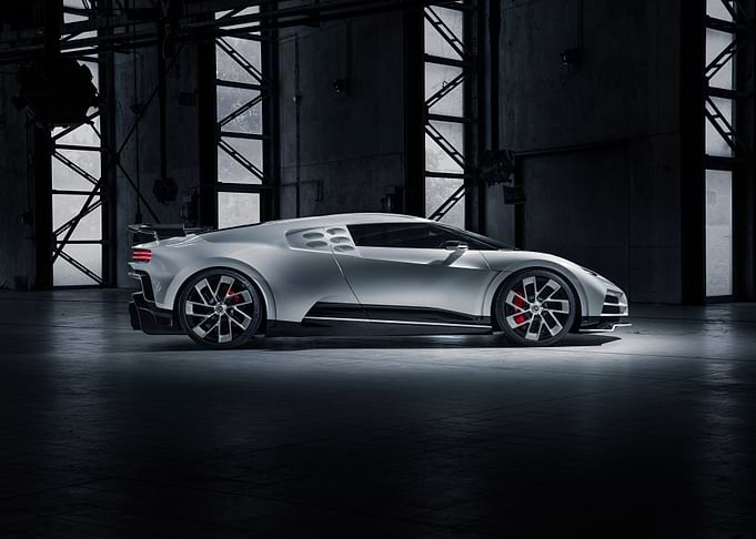 Silver Bugatti Chiron Super Sport