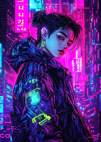Cyberpunk Anime Character