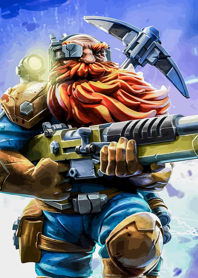 Dwarf Soldier with Gun
