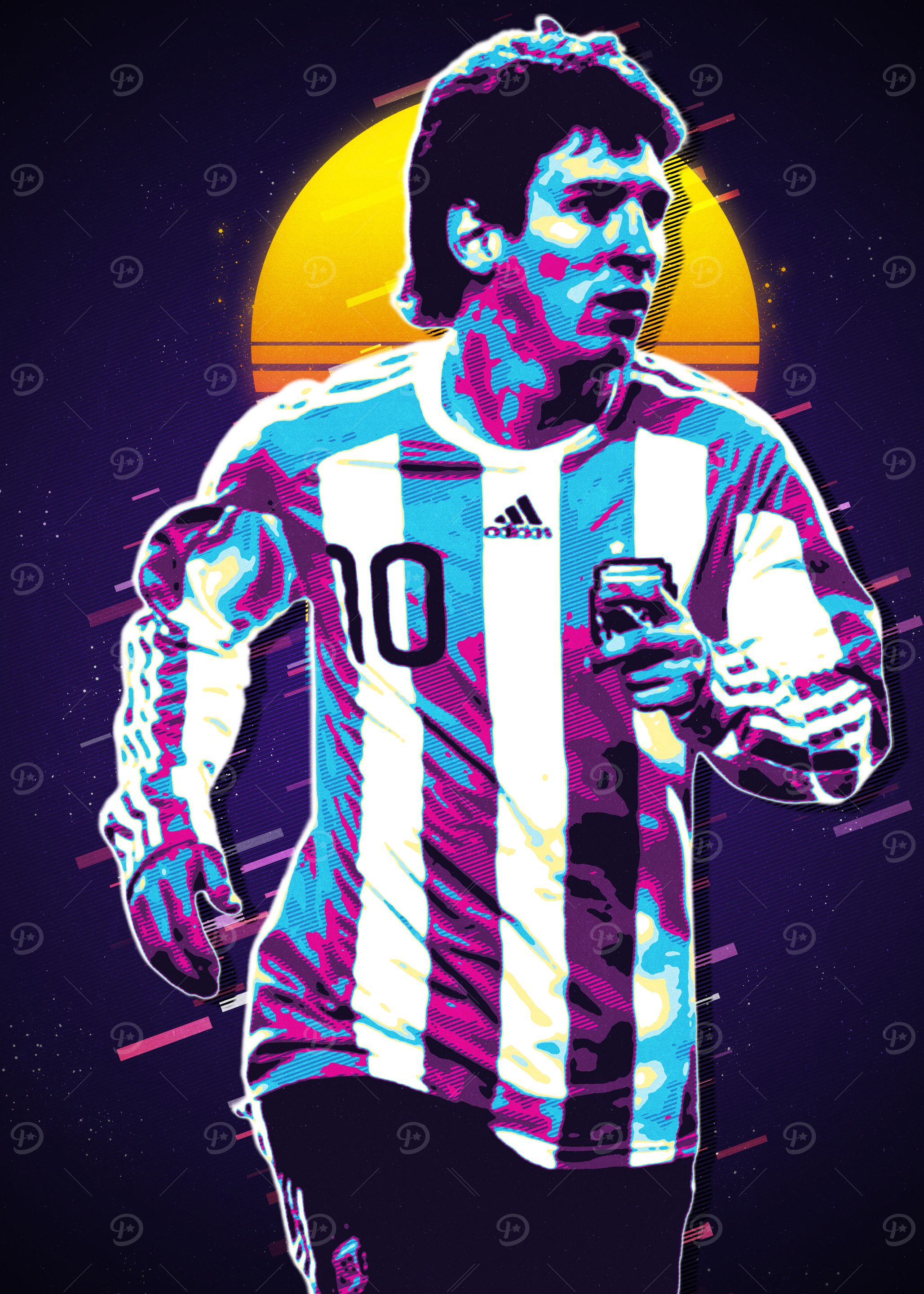 Messi Retro Art